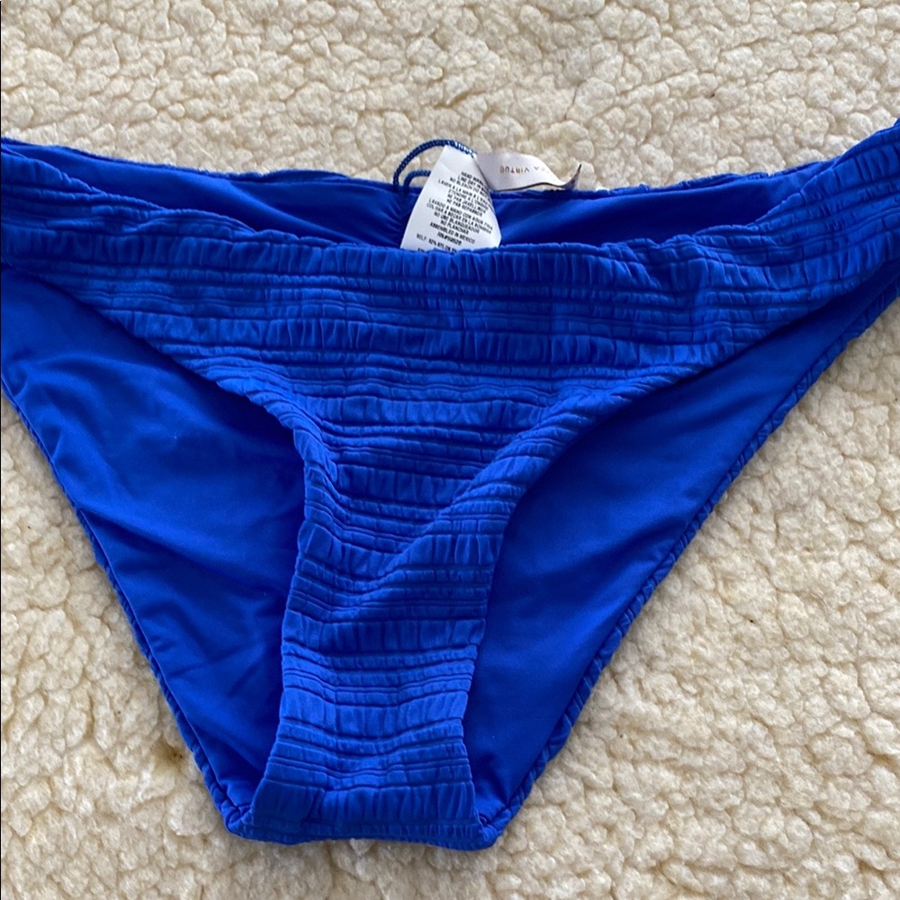 BECCA Royal Blue Bikini Bottom Size M
